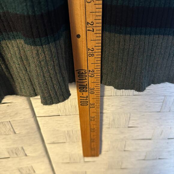 Investment women’s sweater  button shoulder crewneck, striped electric grandma ￼ - Picture 6 of 7